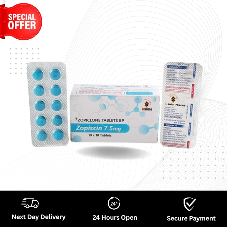 Zopiclone Zopiscin 7.5mg Blue